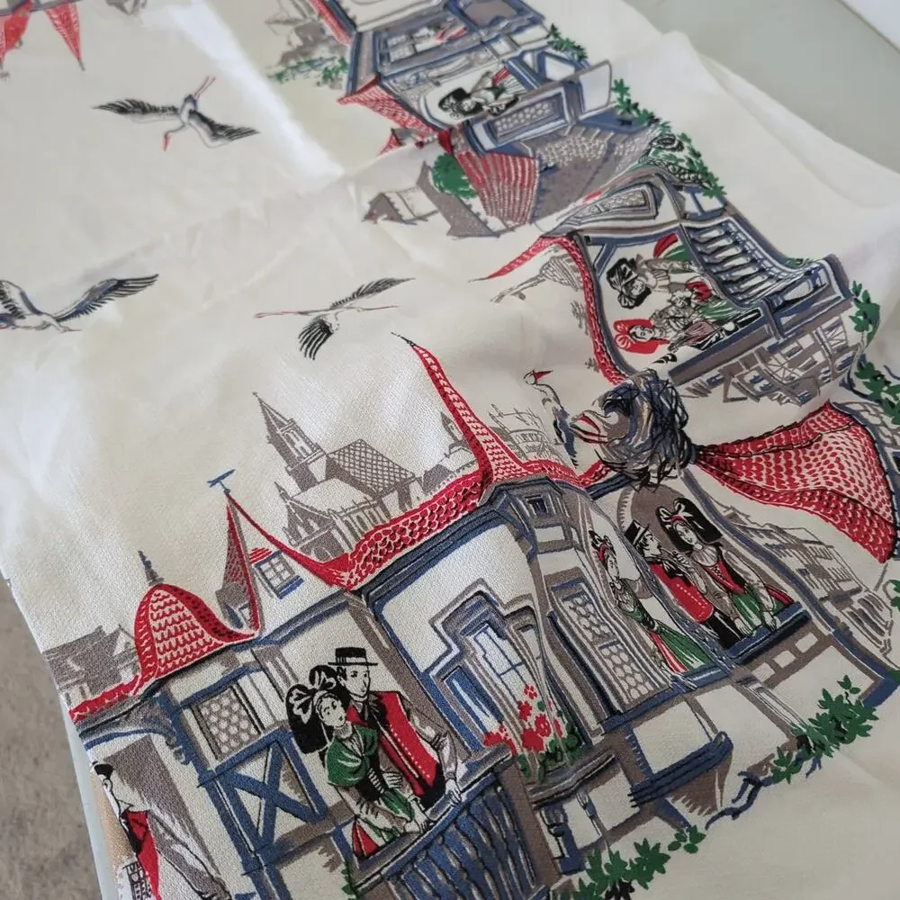 RARE‎ LOT Vintage Tablecloths Napkins Scandinavia Germany Dutch Maps 60s 70s EUC